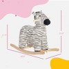 Ruvalino Baby Bouncers and Rockers Toddler Kid Chair Plush Zebra Rocking Horse Toy for Playroom Living Room, Black, 26.6"*11.6"*23.6" - 3 of 4