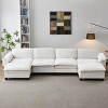 KWPZQEB Sectional Sofa, Modern Chenille Couch Sofa w/ Double-Layer Seat Cushion&Armrest, 2/3/4-Seater Sofa w/ Deep Seat for Living Room - 2 of 4