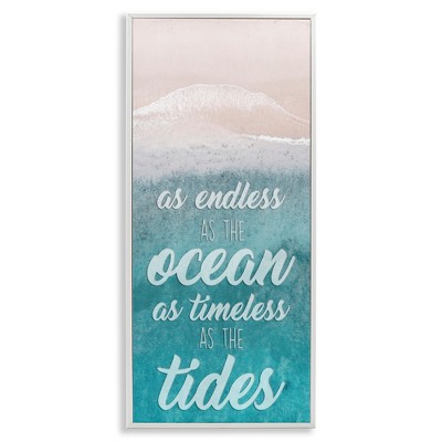 Stupell Industries Timeless As Tides Beach Phrase, 13" x 30"