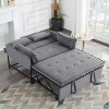 VYNXARIA 46inch Pull-out Sleeper Sofa bed, can be easily converted into a twin size bed,Gray - 2 of 4