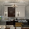 Rectangle Glossy Bathroom Mirrors For Wall Metal Frame Vanity Mirror Dressing Mirror,for Bathroom,Living Room,Bedroom-The Pop Home - 3 of 4