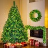 Hrinhom 6FT Grass Green Christmas Tree with Pine Cones, Hinged Xmas Tree - 2 of 4