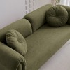 68.5" Modern Lambswool Sofa with Decorative Pillows for Small Spaces,green - 2 of 4
