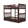 PAGED Simple Wooden Bunk Bed Loft Bed, Twin over Twin Bed Frame with Storage Drawers, Ladder and Guardrail for Kids, Teens, Adults - 4 of 4