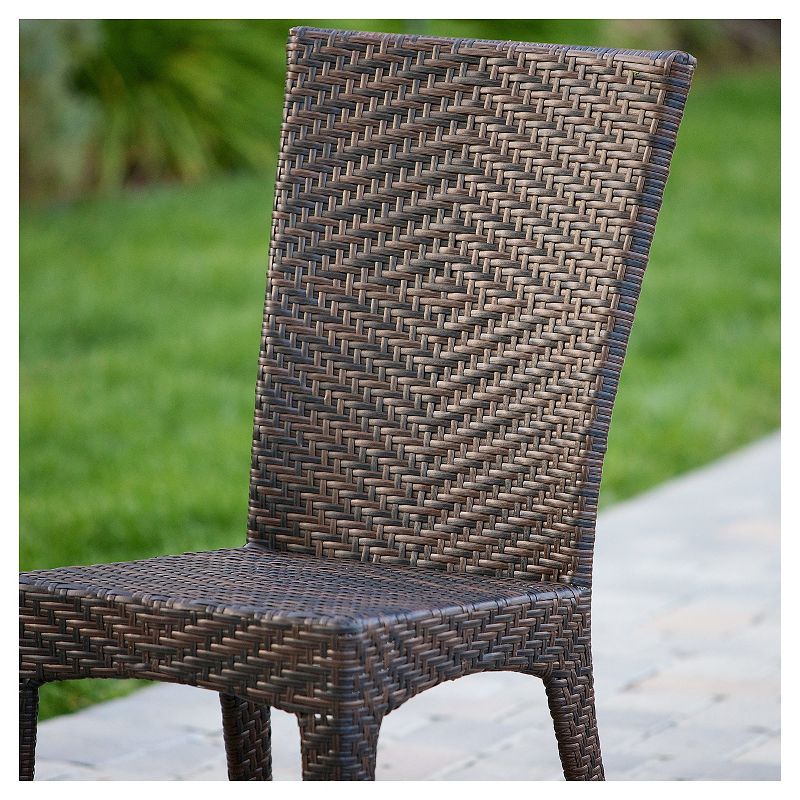 Brooke Set of 2 Wicker Patio Chairs - Multi Brown - Christopher Knight Home, 4 of 6