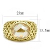 Slickblue Women's IP Gold Stainless Steel Ring with Champagne CZ Stone, Size 5-10 - 2 of 4