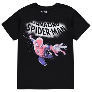 Ladies Marvel Comics Group Shirt - Spiderman, Ironman, Captain America & Hulk Tee - Throwback Classic T-Shirt - 1 of 4