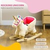 Whisen Kids’ Plush Rocking Unicorn Chair with Safety Belt, Backrest, Rocker Chair for 18-36 months - Cream White - 4 of 4