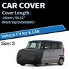 Unique Bargains Car Cover Hood Cover for K CAR Size S 210D Sino-Chemical Cotton 55.51" Black - 2 of 4