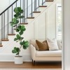 Artificial Fiddle Leaf Fig Tree, Fake Plant with Black Nursery Planter, Large Fake Tree for Home or Office Decor - Artificial Plants Indoor - 2 of 4