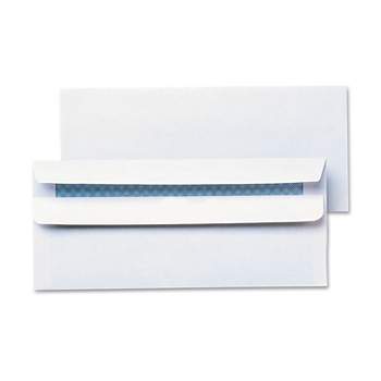 UNIVERSAL Self-Seal Business Envelope Security Tint #10 4 1/8 x 9 1/2 White 500/Box 36101