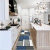 Machine Washable Runner Rug Geometric Print Distressed Carpet with Anti Slip Backing Ultra-Thin Lightweight Accent Rug Low Pile Foldable Runner - 3 of 4