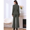 INSPIRE CHIC Women's Business Collarless Long Sleeve with Pockets Blazer and Pants Sets 2 Pcs - 3 of 4