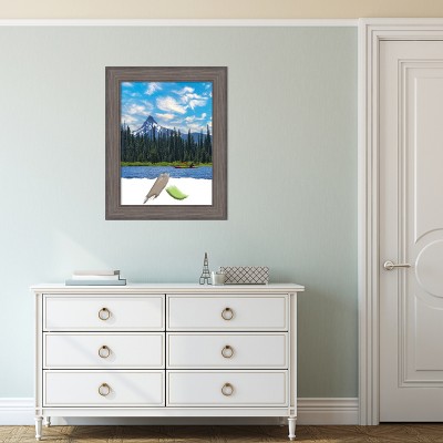 Rustic Weathered Blue-Grey Wood Wall Picture Frame