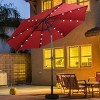 Costway 10FT Patio Solar Umbrella LED Patio Market Steel Tilt W/Crank Outdoor OrangeBlue New - 3 of 4