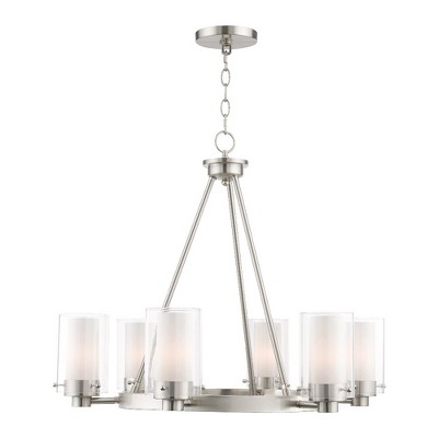 Livex Lighting Manhattan 6 - Light Chandelier in  Brushed Nickel