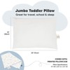 KeaBabies Jumbo Toddler Pillow with Pillowcase, 14X20 Soft Organic Toddler Pillows for Sleeping, Kids Travel Pillow - 3 of 4