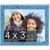 PosterPalooza | Photo Size Shabby Chic Blue Picture Frame - UV Acrylic, Foam Board Backing, Hanging Hardware - 2 of 4