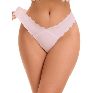 Allegra K Women's No-Show Unlined V-Shape Waist Stretch Hipster Underwear - 1 of 4