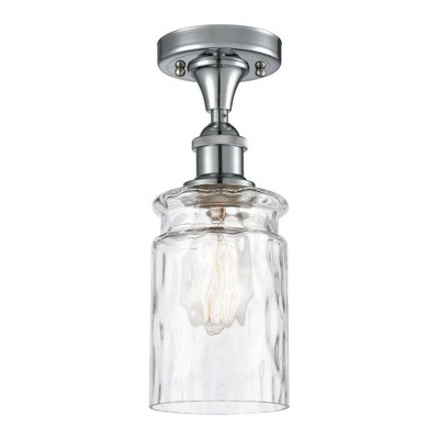 Candor - 1 Light Semi-Flush Mount In Industrial Style-13 Inches Tall and 4.75 Inches Wide