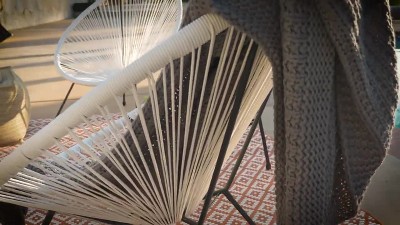 Natural Acapulco 3-Piece Patio Set with Glass Table