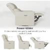 Swivel Rocking Recliner Chair – Faux Leather Glider Recliner with Lumbar Support, High Back & Padded Armrests - 4 of 4