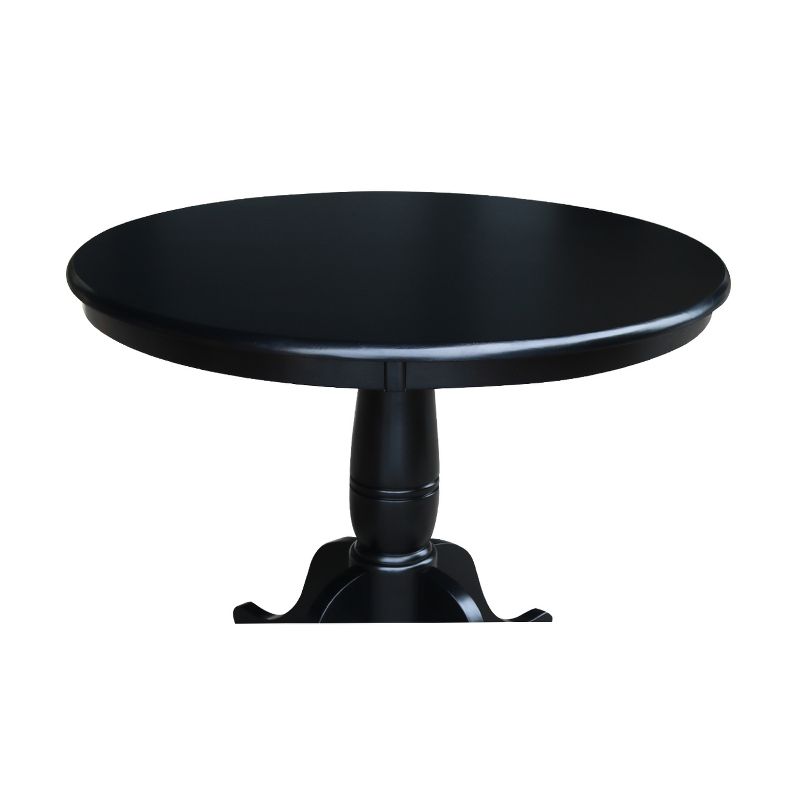 36" Round Top Pedestal Table Black - International Concepts, 5 of 7