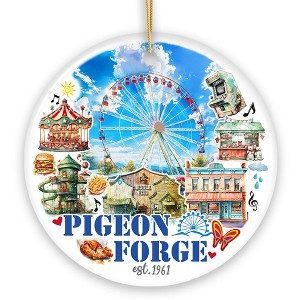 Charming Pigeon Forge Tennessee Artistic Handmade Ornament, Souvenir and Gatlinburg Christmas Decoration| OrnamentallyYou - 1 of 4