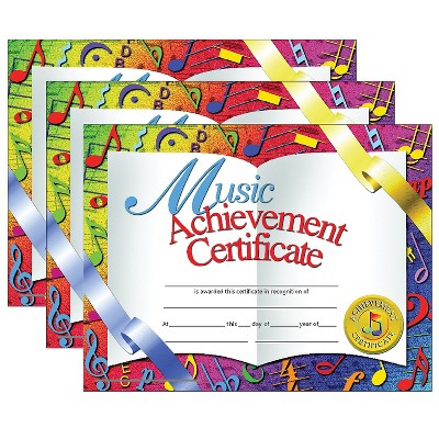 Hayes Publishing Music Achievement Certificate 30 Per Pack 3 Packs (H-VA636-3)