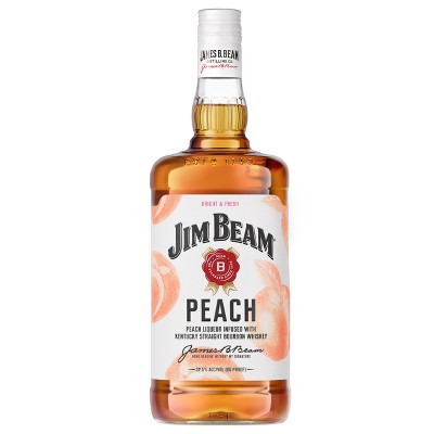 Jim Beam Peach Flavored Bourbon Whiskey - 1.75L Bottle