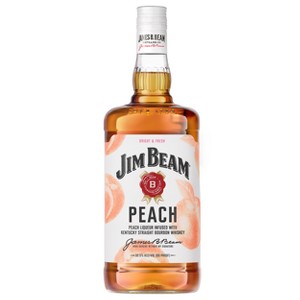 Jim Beam Peach Flavored Bourbon Whiskey - 1.75L Bottle - 1 of 4