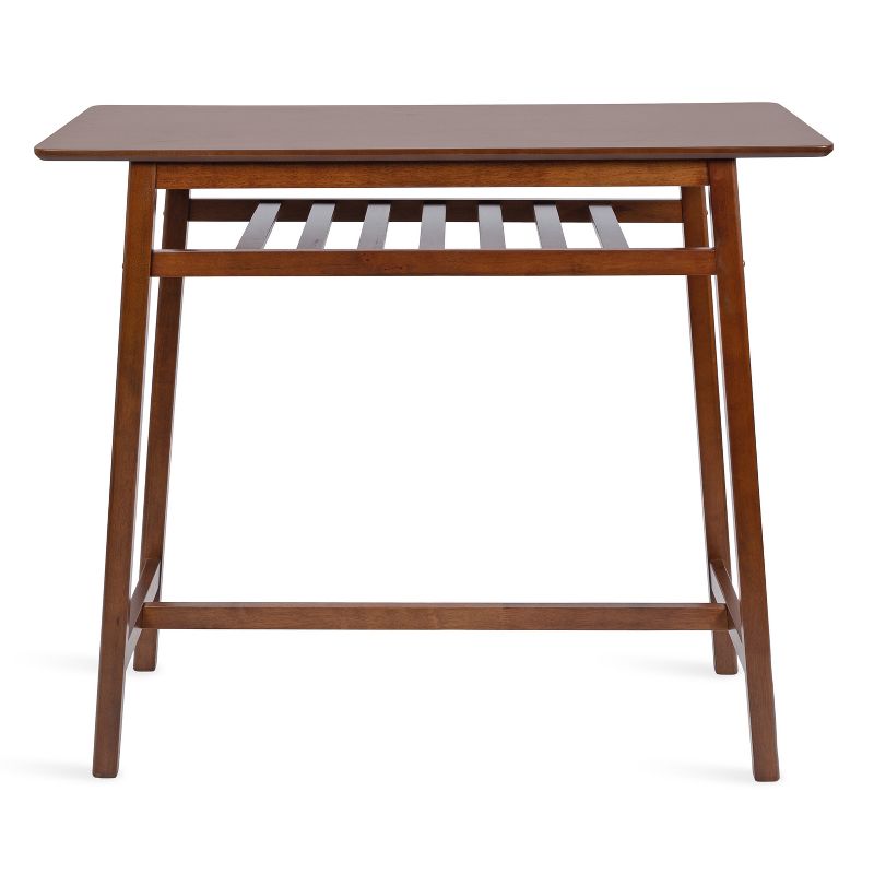 Kate and Laurel Morreau Wood Pub Table, 48x19x43, Walnut Brown, 5 of 13