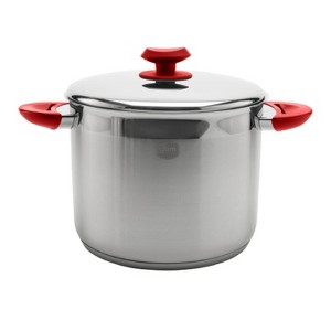 YBM Home Professional Chef's 18/10 Stainless Steel Stock Pot Covered Tri-Ply Capsule Base With Bakelite Handle, Induction Compatible - 1 of 1