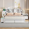 GDFStudio Oswald 4pcs Full Size Wooden Bedroom Furniture Sets with Shelves, Nightstand, Drawers and USB Ports - 2 of 4
