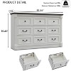 Mastgoal 55" Farmhouse Dresser with 9 Drawers, Large Rustic Wood Closet Storage with Roman Column for Bedroom - 4 of 4