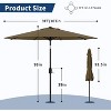 9FT Outdoor Patio Umbrella, Market/Table Umbrella with Push Button Tilt and Crank - 4 of 4