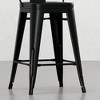 PAGED Bar Height Stools Set of 2, Modern Metal Counter Stool Chair with Curved Back and Footrest for Bar, Kitchen - 3 of 4