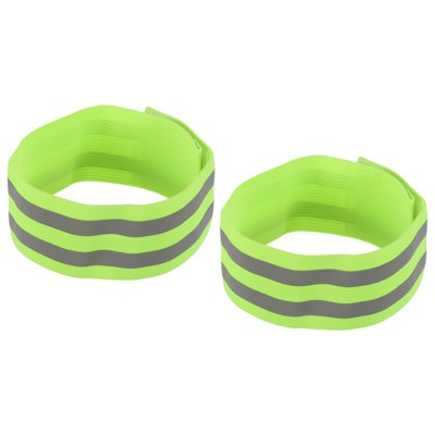 Unique Bargains Reflective Bands For Arm Wrist Ankle Leg Strip Green 2 ...