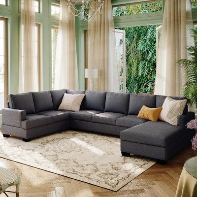 Large sectional discount couch with recliners