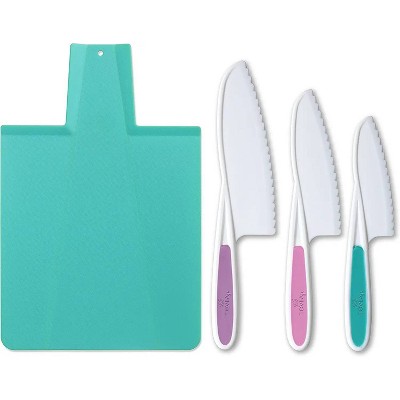 Zulay Kitchen Kids Knife Set for Cooking and Cutting - Blue