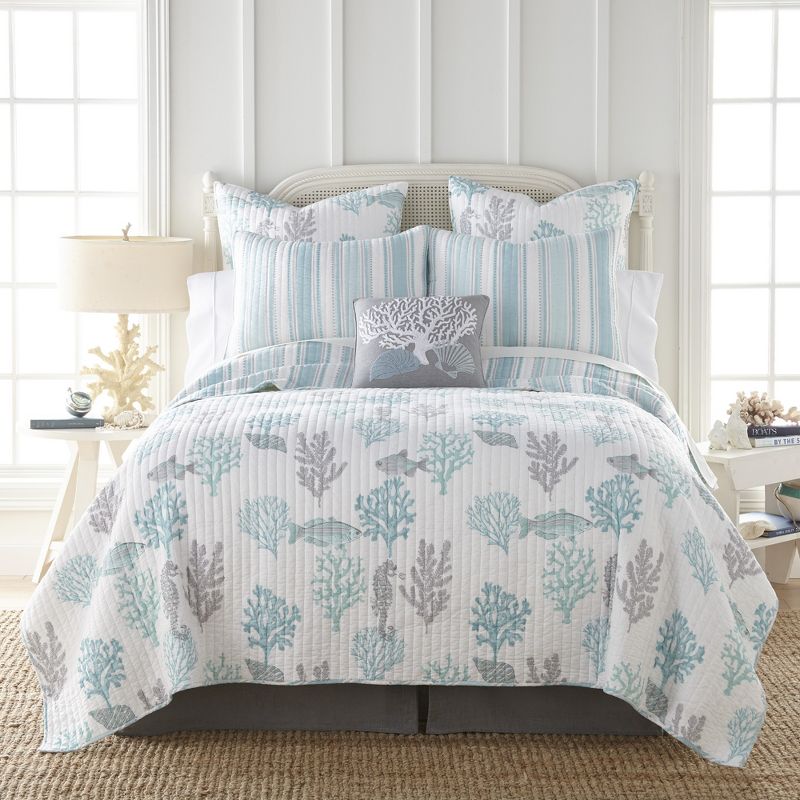 Cape Coral Quilt and Pillow Sham Set - Levtex Home, 3 of 9