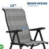 Patio Rattan Folding Reclining Chair, Portable Foldable Rattan Chairs w/Adjustable High Backrest & Widened Armrest - 4 of 4