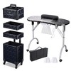 Byootique Folding Manicure Nail Table 4in1 Rolling Makeup Train Case - 2 of 4