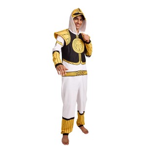 Power Rangers Ranger Adult Long Sleeve Hooded Cosplay Onesie Costume Union Suit - 1 of 4