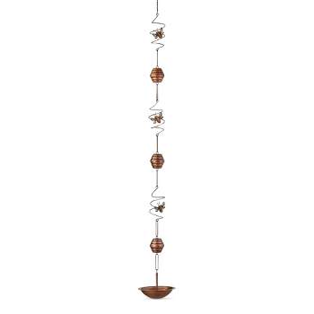 tagltd Buzzing Bee Rain Chain Downspout Outdoor Use, 102 inches