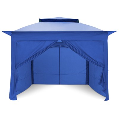 EAGLE PEAK 11x11 Pop-up Instant Gazebo Tent with 4 Sidewalls Outdoor Canopy Shelter with Carry Bag