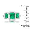 Slickblue Radiant 2.3 Ct. Amethyst/Emerald Trio Cocktail Ring for Women, with Clear Accents, Sizes 5-10 - 4 of 4