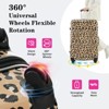 FonTOI Hardshell Luggage Sets of 3, 20"&24"&28" Luggages with Silicone Handles, Brown Leopard, 11.6"*28.5"*17.9" - 4 of 4