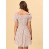 INSPIRE CHIC Women's Puff Sleeve Square Neck A-line Floral Cute Kawaii Dress - 4 of 4