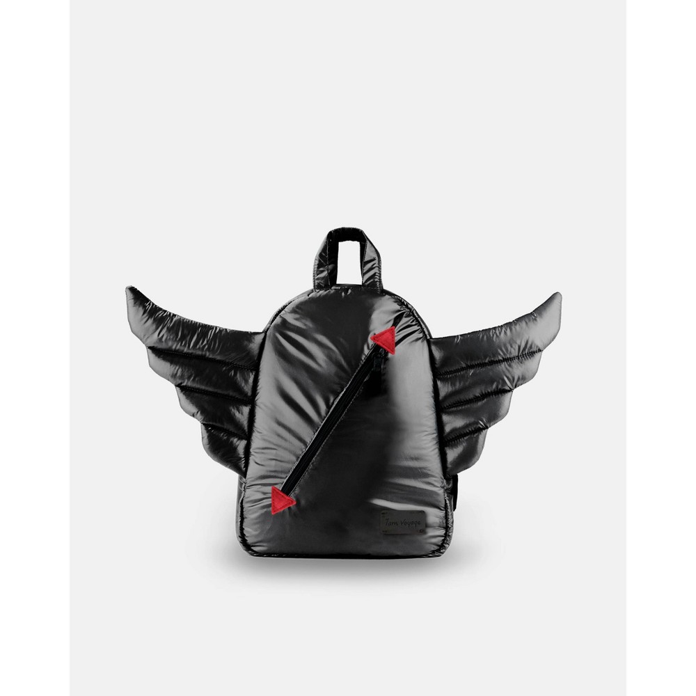 Photos - Travel Accessory 7AM Enfant Kids' 12" Wings Puffer Backpack - Black